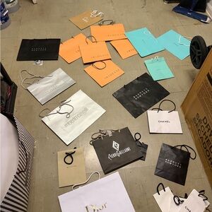 CHANEL and Designer Shopping Bags Collection in Black, White, and Pastels